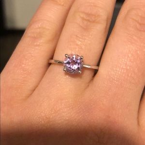 Pink Amethyst sterling silver ring